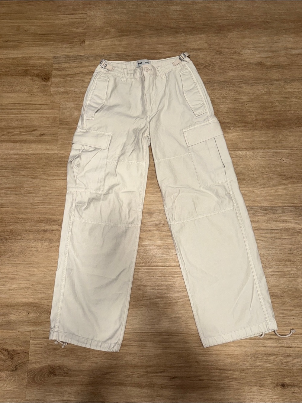 TNA Off-White womens Cargo Pants - Utility Straight Leg
